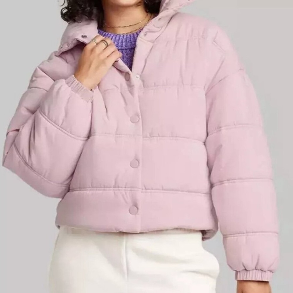 $20! Duvet Puffer Jacket by Wild Fable in Mod Pastel Pink